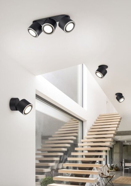 TRIO 652910332 TAURUS stropné/zápustné bodové svietidlo LED 3x3,5W/340lm, 3x1,5W/110lm 3000K matná čierna