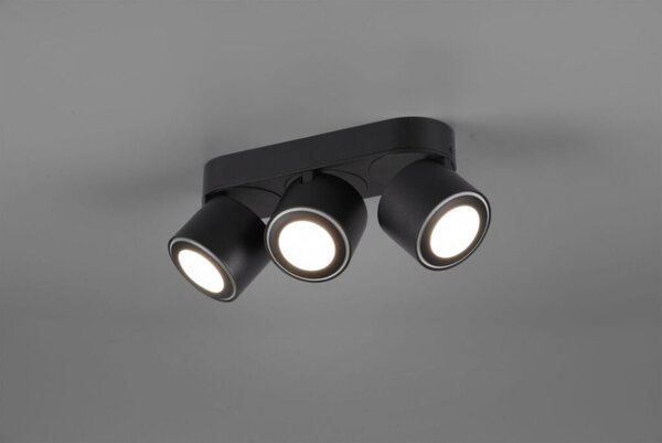 TRIO 652910332 TAURUS stropné/zápustné bodové svietidlo LED 3x3,5W/340lm, 3x1,5W/110lm 3000K matná čierna