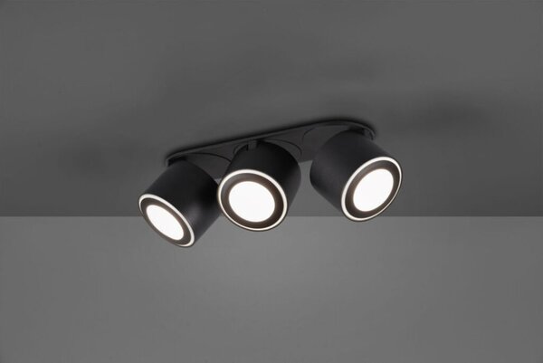 TRIO 652910332 TAURUS stropné/zápustné bodové svietidlo LED 3x3,5W/340lm, 3x1,5W/110lm 3000K matná čierna