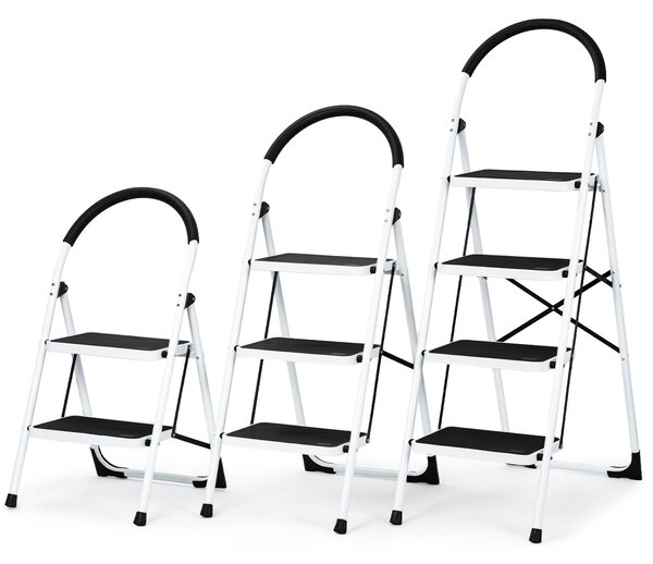 4Home Skladacie oceľové schodíky Steps, 4 stupne, 4 stupne