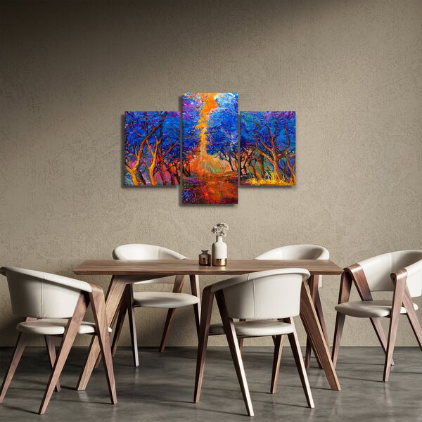 Obraz - jesenné koruny stromov, moderný impresionizmus (90x60 cm)