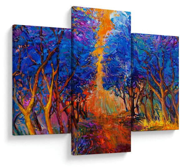 Obraz - jesenné koruny stromov, moderný impresionizmus (90x60 cm)