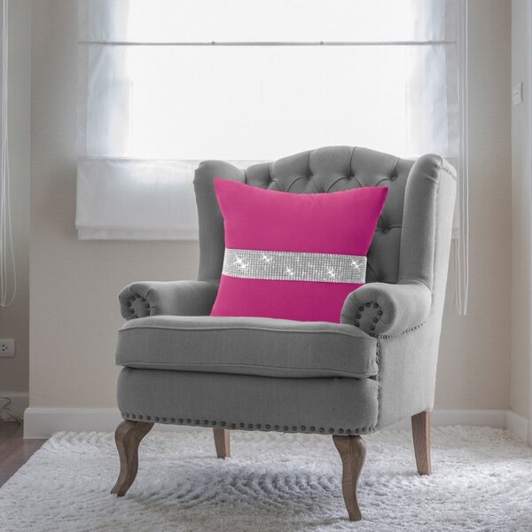 Obliečka na vankúš Glamour so zirkónmi fuchsia Farba Fuchsia Rozmery 40x40 cm