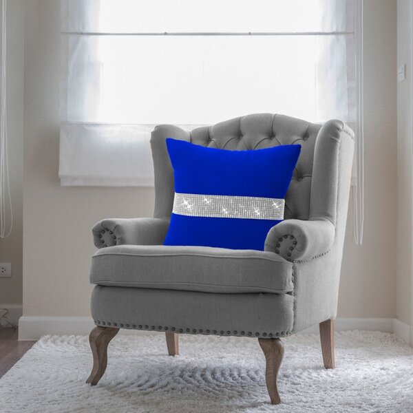 Obliečka na vankúš Glamour so zirkónmi azurovo modrá Farba Modrá Rozmery 40x40 cm
