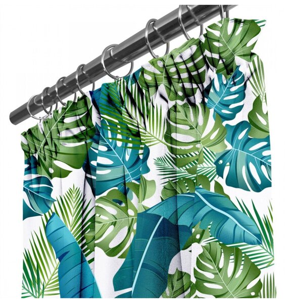 Záves na riasiacej páske lístie monstery Farba Viacfarebná Rozmery 140x160 cm