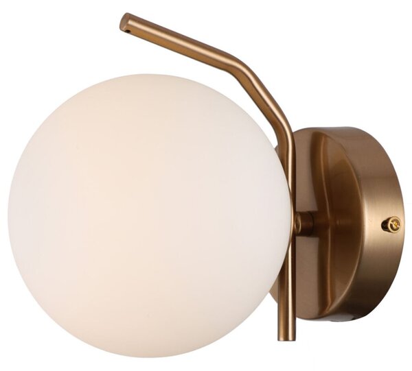 Italux WL-3300-1-HBR nástenné svietidlo Carimi 1x5W G9 mosadzná medená, biela