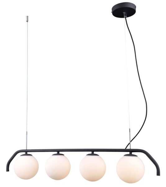 Italux PND-3300-4-BK závesné svietidlo Carimi 4x5W G9 grafitová, biela