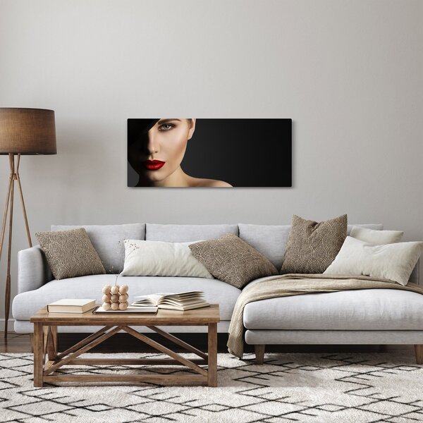 Obraz - Portrét ženy v klobúku (120x50 cm)