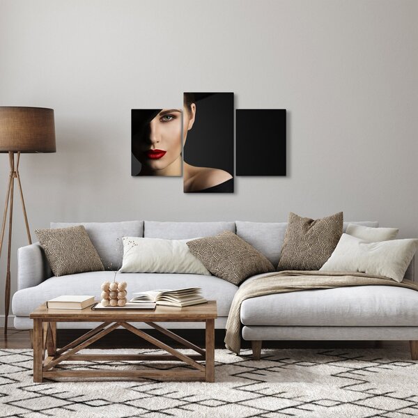 Obraz - Portrét ženy v klobúku (90x60 cm)