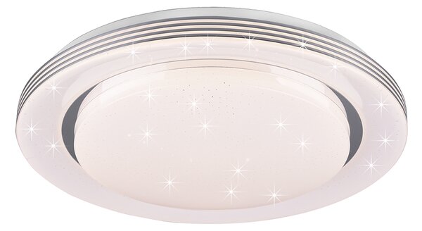TRIO R67041900 ATRIA stropné svietidlo LED D480mm 24W/2400lm 3000-6000K, biela, stmievateľné, diaľkové ovládanie, starlight