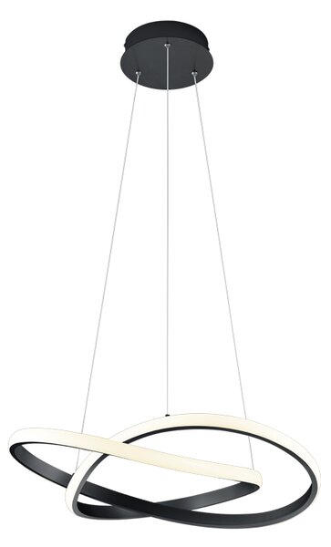 TRIO R32051132 COURSE závesné svietidlo LED D600mm 27W/2700lm 3000K, matná čierna, switchDimmer