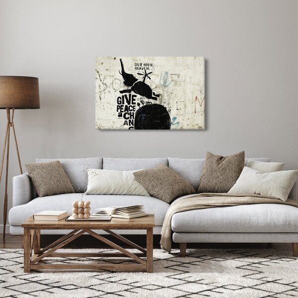 Obraz - Slon nad zemou (90x60 cm)