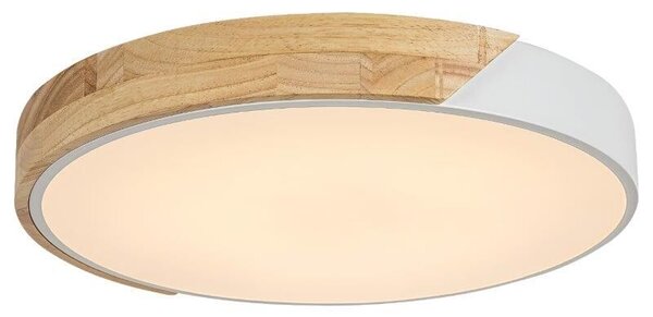 RABALUX 3527 Maple stropné svietidlo LED D415mm 24W/1760lm 3000K matná biela, drevo