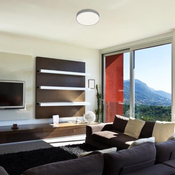 RABALUX 3317 Tesia stropné svietidlo LED D600mm 60W/5000lm 3000-6000K strieborná, biela, stmievateľné, diaľkové ovládanie