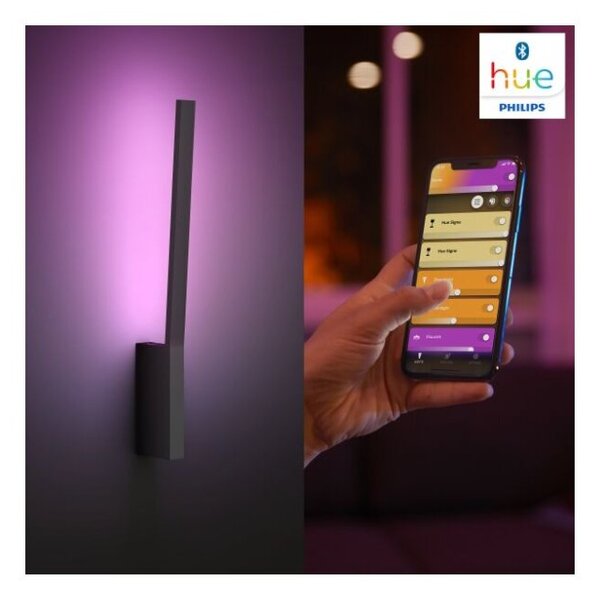 Philips Hue White and color ambiance 8719514343429 Liane nástenné svietidlo LED 20W/900lm 2000-6500K+RGB čierna bluetooth