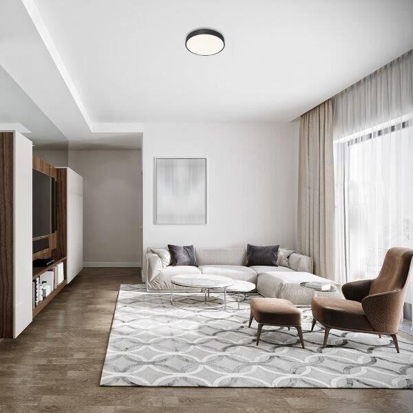 RABALUX 3314 Tesia stropné svietidlo LED D400mm 36W/2600lm 3000K matná čierna, biela