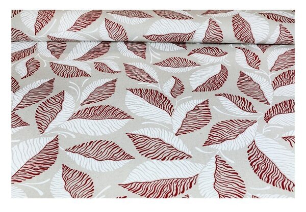 Behúň na stôl bordové listy 50x150 cm Farba Bordová Rozmery 50x150 cm