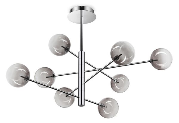 Ideal Lux 345437 EQUINOXE závesné svietidlo 8xG4 dymová