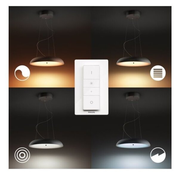 Philips Hue White Ambiance 8719514341074 Amaze závesné svietidlo LED +SWITCH D434mm 25W/3000lm 2200-6500K čierna bluetooth