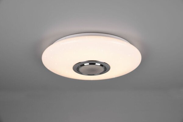 TRIO R69031101 MUSICA stropné svietidlo LED D410mm 15,5W/1700lm 3000-6000K biela, RGB, Bluetooth, stmievateľné, diaľkový ovládač, starlight efekt