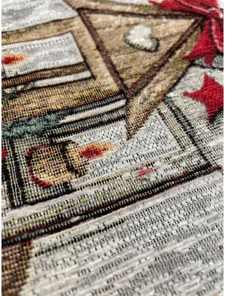 Vianočný gobelínový behúň na stôl Škriatkovia Chenille IT020 Farba Viacfarebná Rozmery 40x130 cm