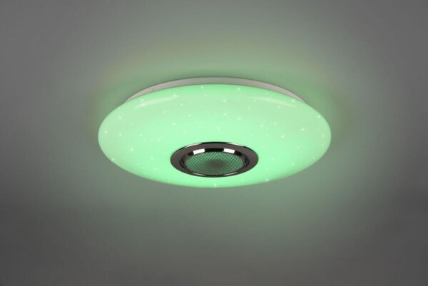 TRIO R69031101 MUSICA stropné svietidlo LED D410mm 15,5W/1700lm 3000-6000K biela, RGB, Bluetooth, stmievateľné, diaľkový ovládač, starlight efekt