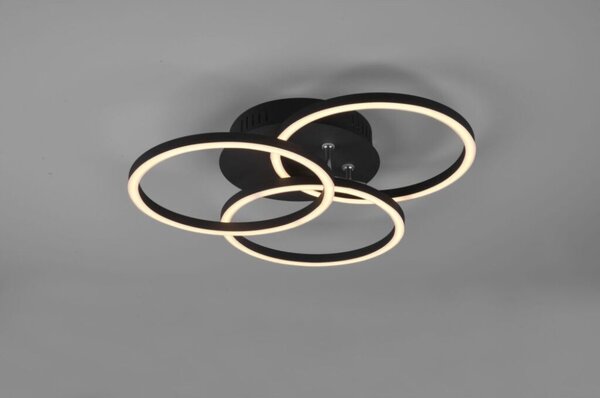 TRIO R62823132 CIRCLE stropné svietidlo LED 27W/3100lm 2700-6000K matná čierna, diaľkový ovládač