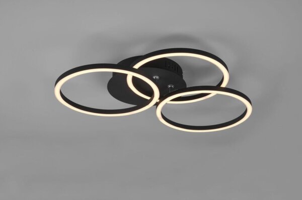 TRIO R62823132 CIRCLE stropné svietidlo LED 27W/3100lm 2700-6000K matná čierna, diaľkový ovládač