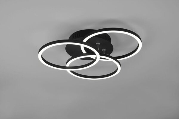 TRIO R62823132 CIRCLE stropné svietidlo LED 27W/3100lm 2700-6000K matná čierna, diaľkový ovládač