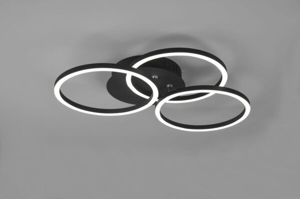 TRIO R62823132 CIRCLE stropné svietidlo LED 27W/3100lm 2700-6000K matná čierna, diaľkový ovládač
