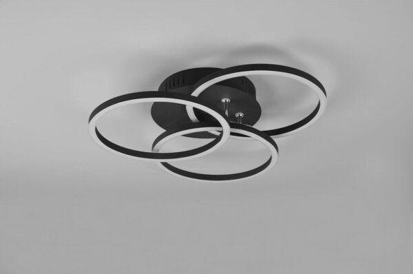 TRIO R62823132 CIRCLE stropné svietidlo LED 27W/3100lm 2700-6000K matná čierna, diaľkový ovládač