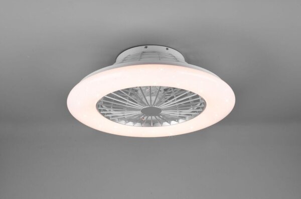 TRIO R62522987 STRALSUND stropné svietidlo s ventilátorom LED D500mm 30W/2200lm 3000-6500K titánová, RGB, stmievateľné, diaľkový ovládač, starlight efekt