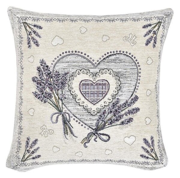 Gobelínová obliečka na vankúš Levanduľa Chenille IT102 Farba Viacfarebná Rozmery 42x42 cm