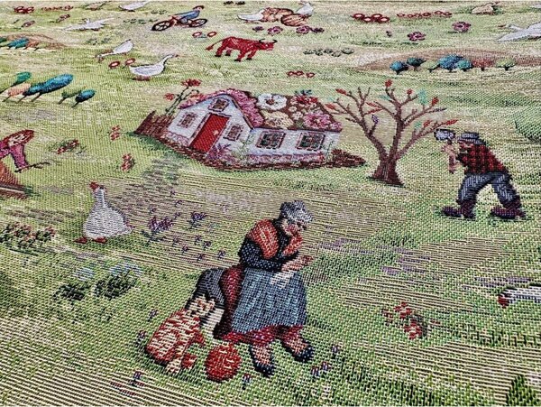 Gobelínová veľkonočná dekoračná látka Eden 1177, š. 140 cm Farba Viacfarebná Rozmery Šírka 140 cm