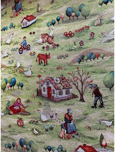 Gobelínová veľkonočná dekoračná látka Eden 1177, š. 140 cm Farba Viacfarebná Rozmery Šírka 140 cm