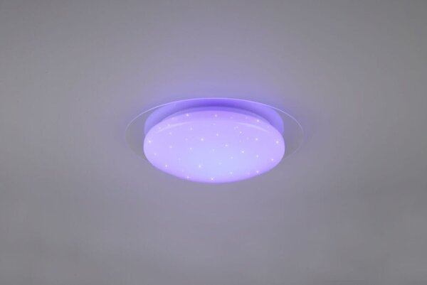 TRIO 680213500 FRODENO stropné svietidlo LED D350mm 12W/1200lm 4000K IP44 biela, RGB, stmievateľné, diaľkový ovládač, starlight efekt