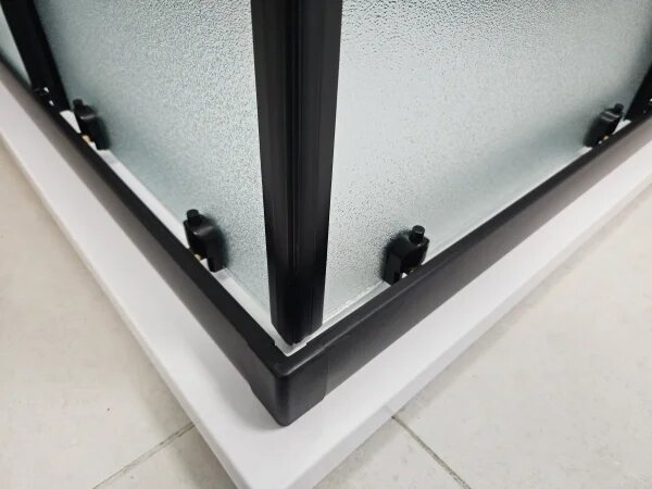 POINT BLACK HARD 80x80 Clear Štvorcový sprchovací kút s mramorovou vaničkou