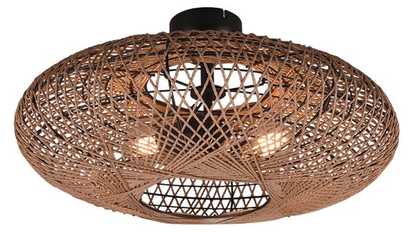TRIO 612300236 HEDDA stropné svietidlo D520mm 2xE27 matná čierna, sisal