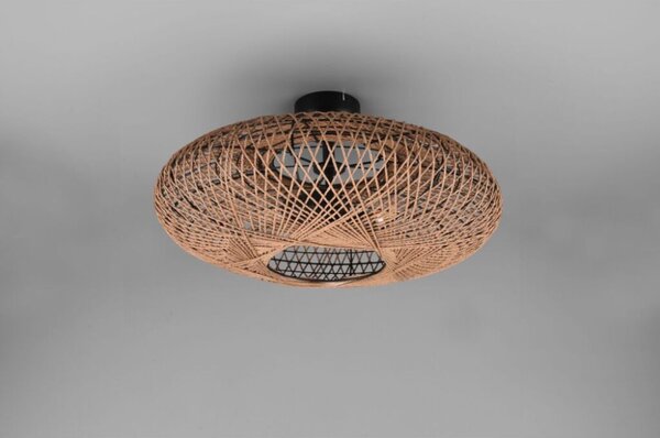 TRIO 612300236 HEDDA stropné svietidlo D520mm 2xE27 matná čierna, sisal