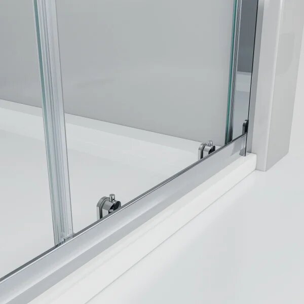 NICOL COMBI II Chróm 80x100x80 Číre Sprchovací kút s posuvnými dverami