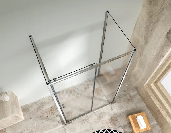 NICOL COMBI II Chróm 80x110x80 Grape Sprchovací kút s posuvnými dverami
