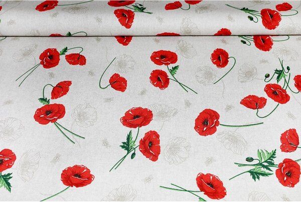 Kuchynská zástera červené divé maky Made in Italy Farba Červená