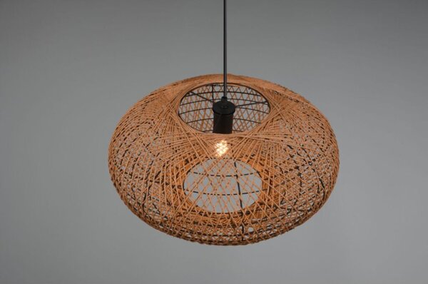 TRIO 312300136 HEDDA závesné svietidlo D520mm 1xE27 matná čierna, sisal