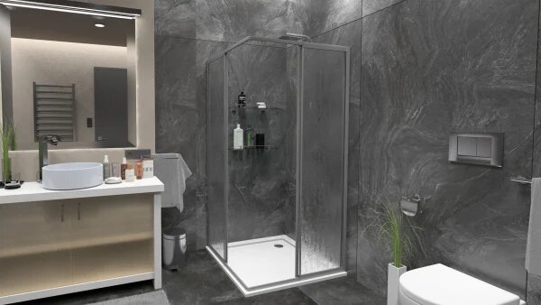 RIO CHROM 80-90 Sprchovací kút štvorcový