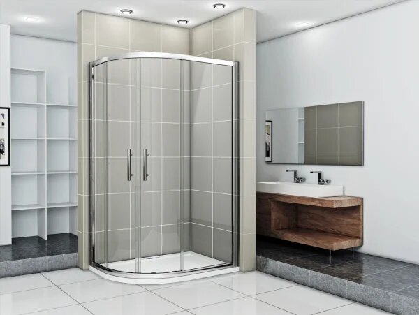 NATALI HARD 100x80 Clear Pravý Sprchovací kút asymetrický