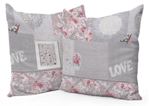 Obliečka na vankúš Romantic shabby červená 40x40 cm Made in Italy Farba Červená Rozmery 40x40 cm