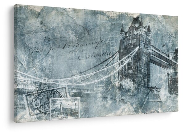Obraz - Tower Bridge v chladných tónoch (90x60 cm)