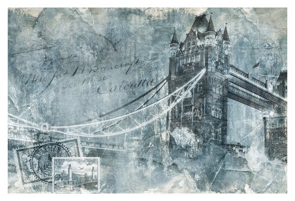 Obraz - Tower Bridge v chladných tónoch (90x60 cm)
