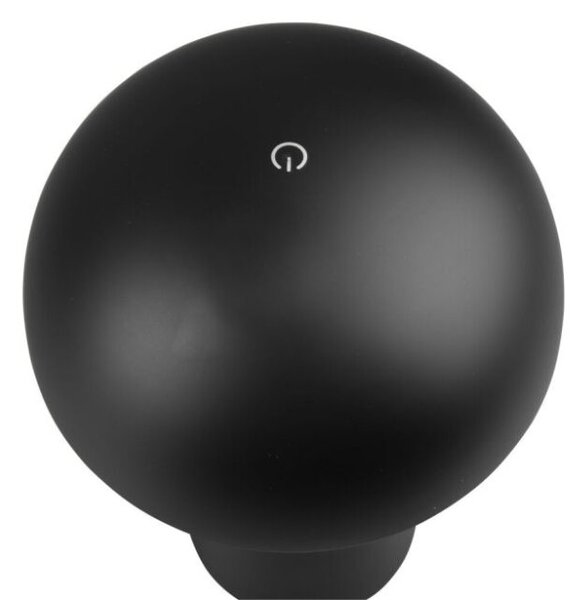 TRIO R52176102 LENNON vonkajšia dekoračná dotyková lampička LED D136mm 2W/180lm 3000K IP44 čierna, nabíjateľná batéria, USB