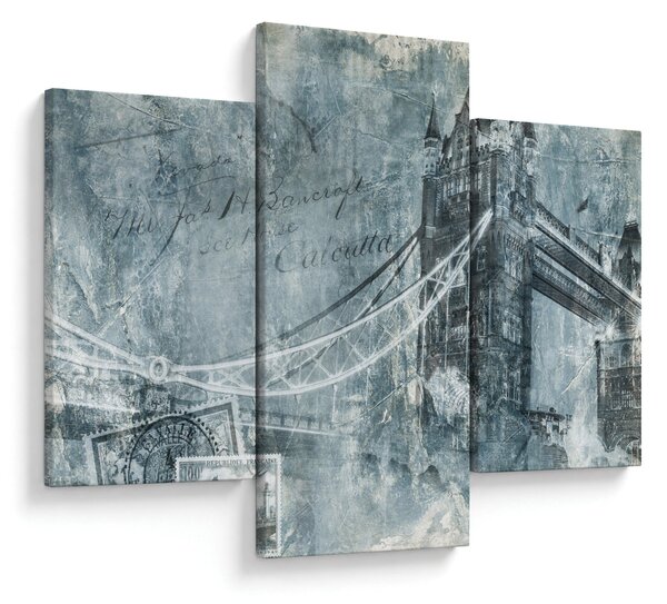 Obraz - Tower Bridge v chladných tónoch (90x60 cm)